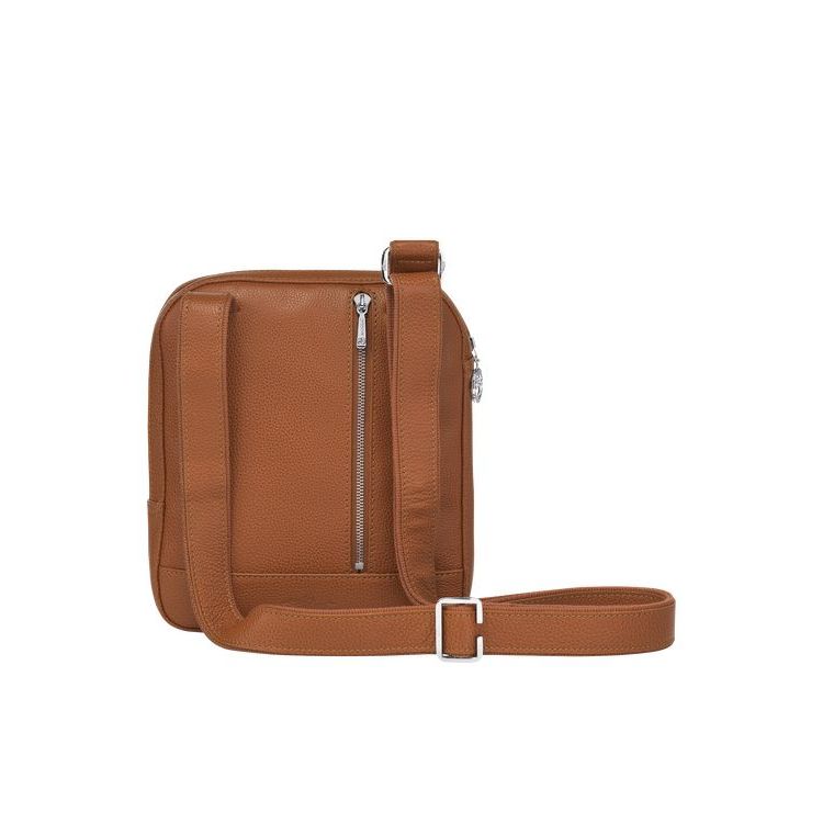 Longchamp S Caramel Leren Crossbodytassen Bruin | 509416-EDK