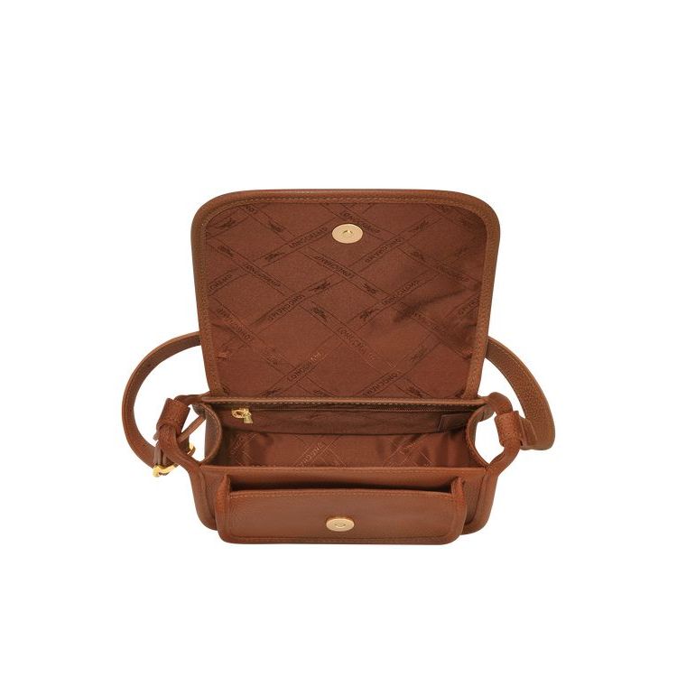 Longchamp S Caramel Leren Mini Tassen Bruin | 547038-VAU