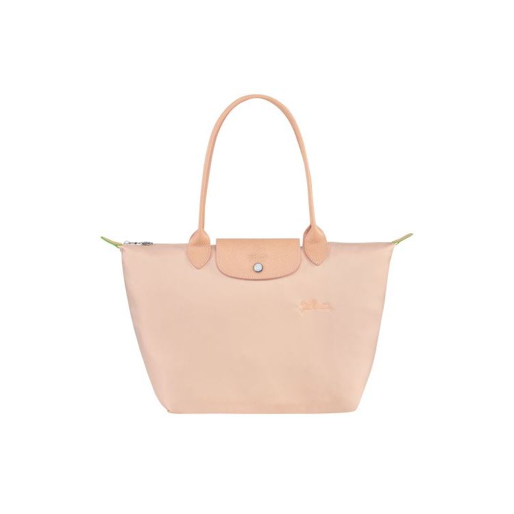 Longchamp S Flowers Recycled canvas Schoudertassen Lichtroze | 201865-BWL