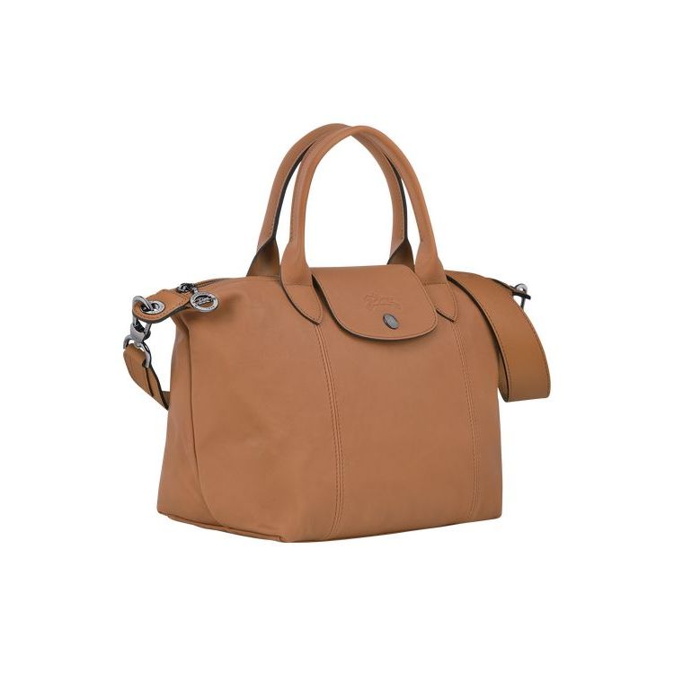 Longchamp S Hazelnut Leren Handtas Beige | 039124-YWH