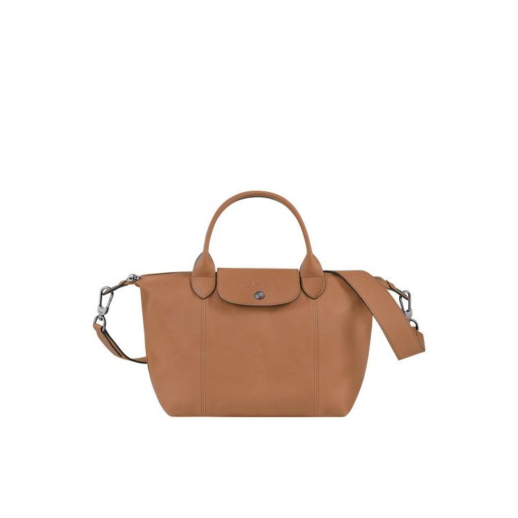 Longchamp S Hazelnut Leren Handtas Beige | 039124-YWH