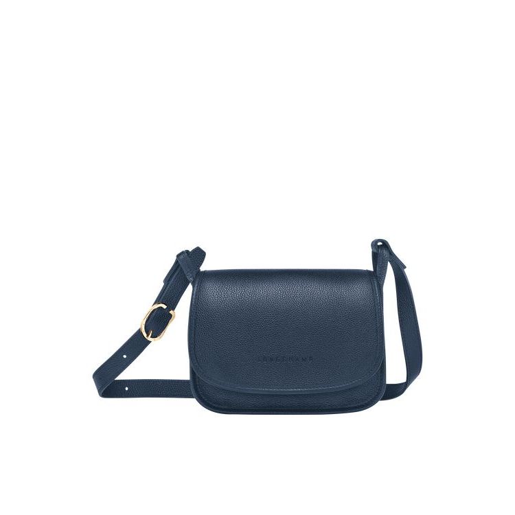 Longchamp S Leren Crossbodytassen Donkerblauw | 591647-FJY