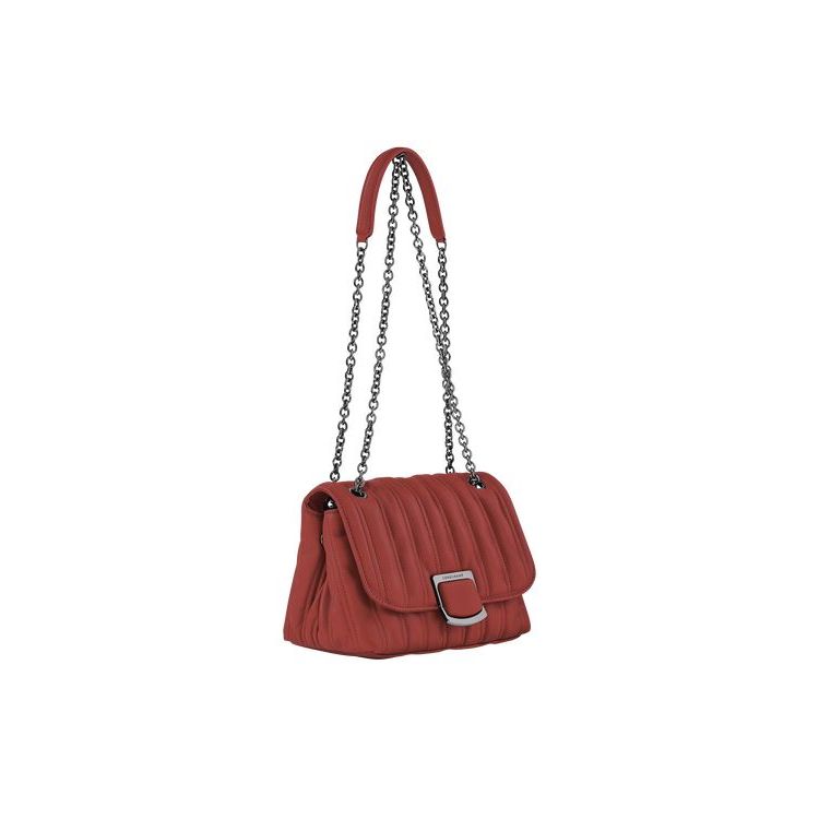 Longchamp S Leren Crossbodytassen Rood | 193760-RUJ