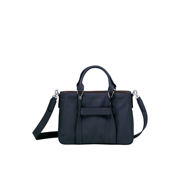 Longchamp S Leren Handtas Blauw | 076238-NIZ