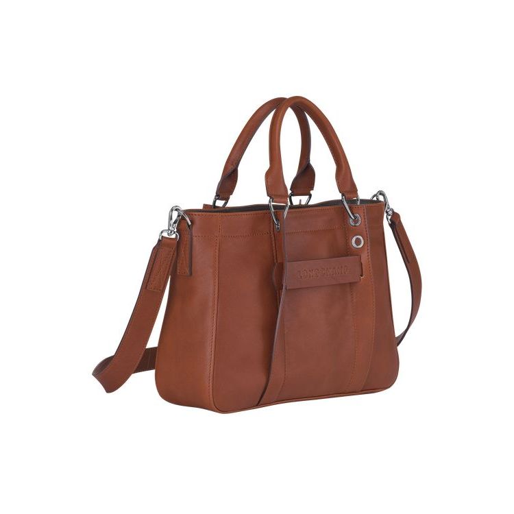 Longchamp S Leren Handtas Bruin | 183560-FZP