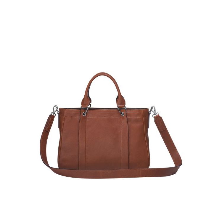 Longchamp S Leren Handtas Bruin | 183560-FZP