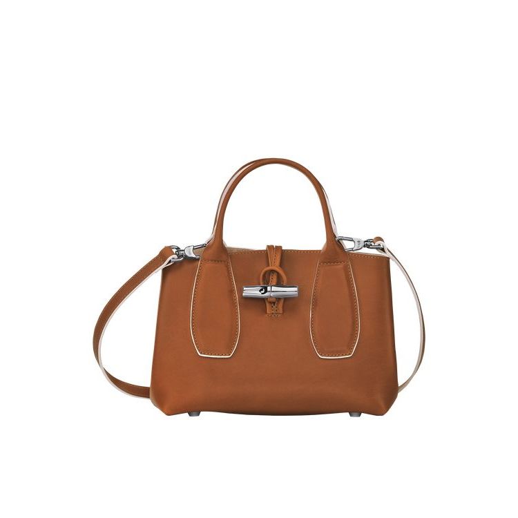 Longchamp S Leren Handtas Bruin | 375621-NTP