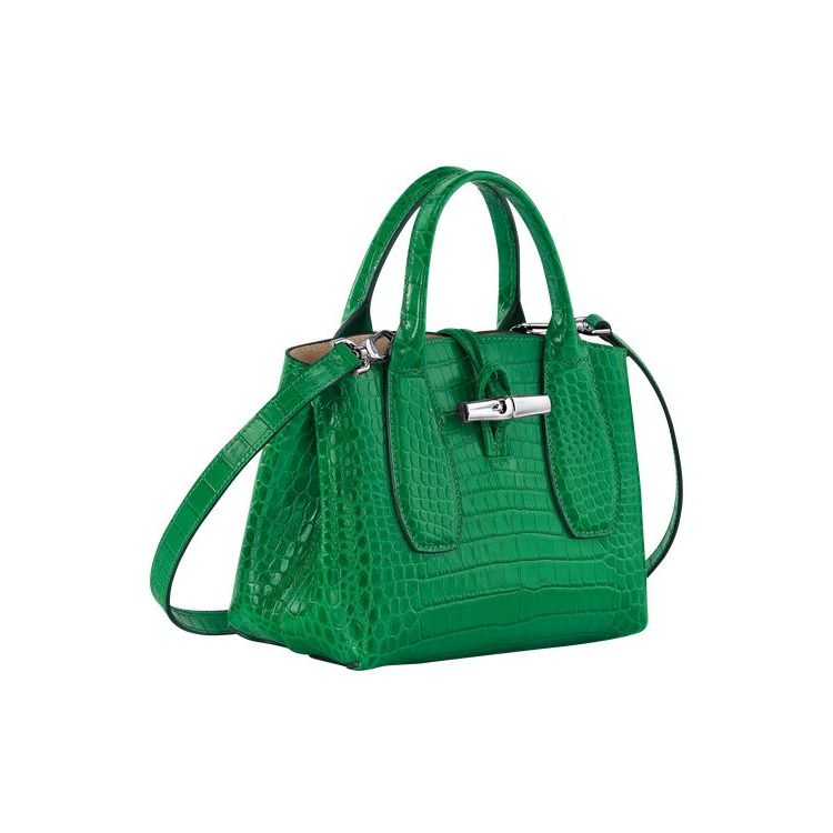 Longchamp S Leren Handtas Groen | 930567-XWN