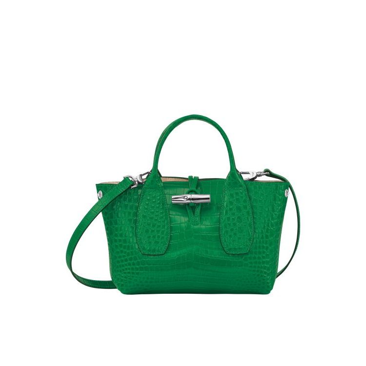 Longchamp S Leren Handtas Groen | 930567-XWN