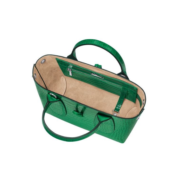 Longchamp S Leren Handtas Groen | 930567-XWN