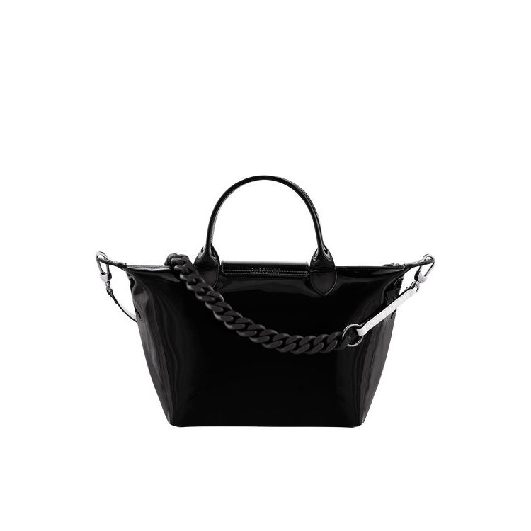 Longchamp S Leren Handtas Zwart | 132975-VGA