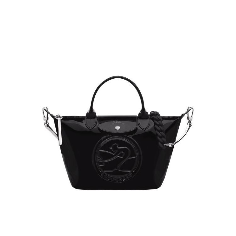 Longchamp S Leren Handtas Zwart | 132975-VGA