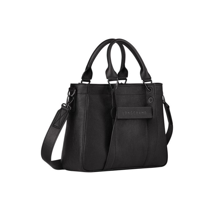 Longchamp S Leren Handtas Zwart | 619582-ZYB