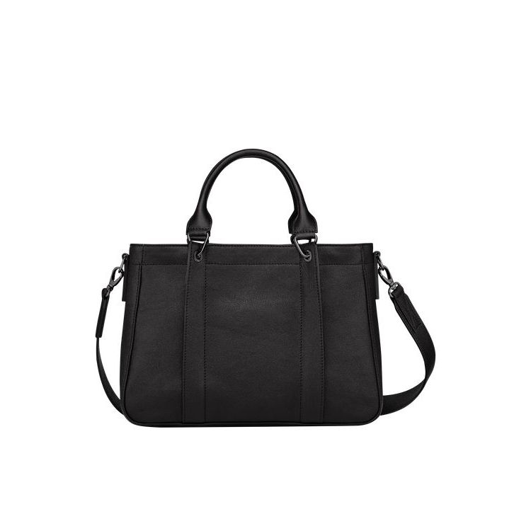 Longchamp S Leren Handtas Zwart | 619582-ZYB