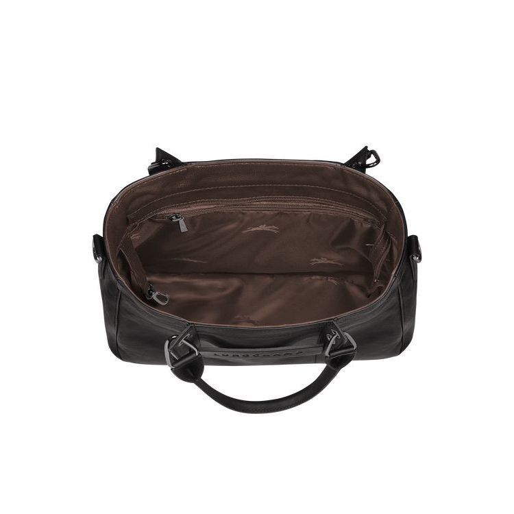 Longchamp S Leren Handtas Zwart | 619582-ZYB