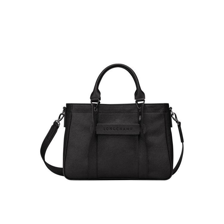 Longchamp S Leren Handtas Zwart | 619582-ZYB