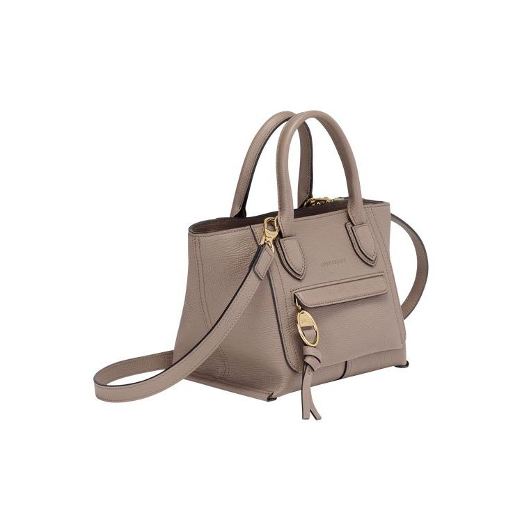 Longchamp S Leren Mini Tassen Grijs Bruin | 549307-WKO