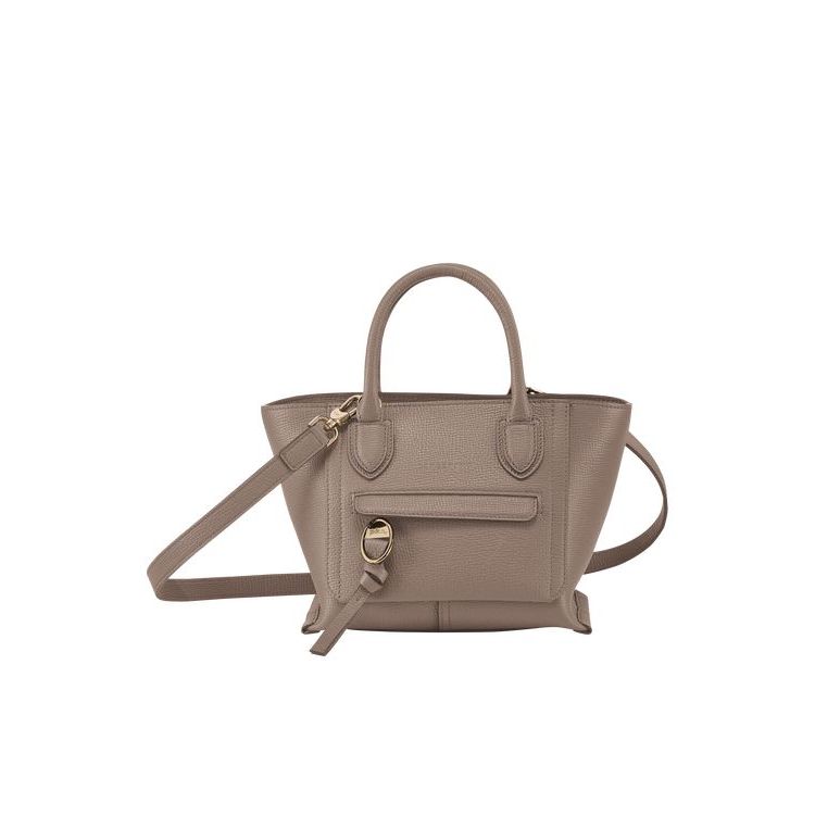 Longchamp S Leren Mini Tassen Grijs Bruin | 549307-WKO