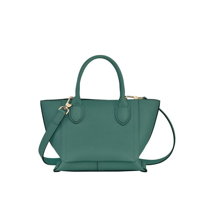 Longchamp S Leren Mini Tassen Grijs Groen | 684217-EVN