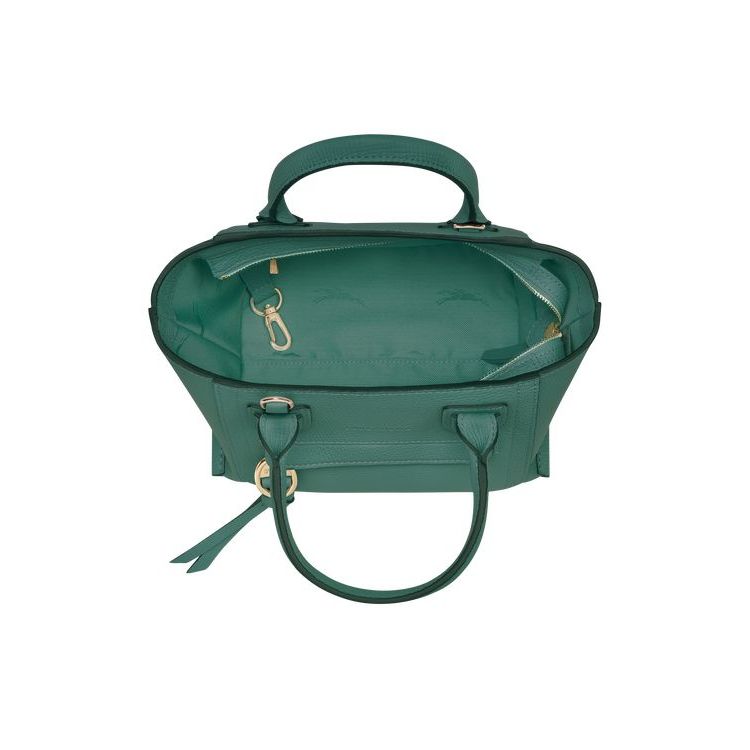 Longchamp S Leren Mini Tassen Grijs Groen | 684217-EVN