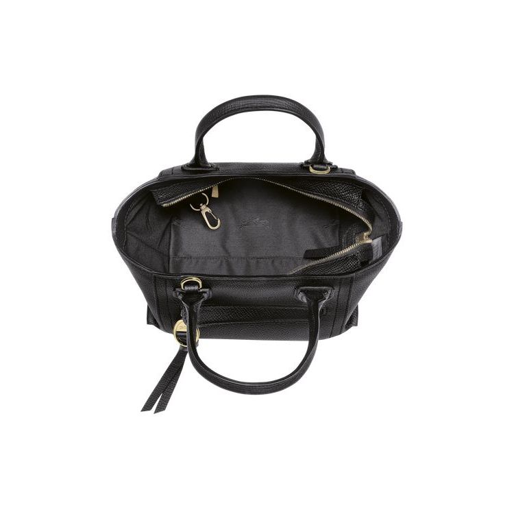 Longchamp S Leren Mini Tassen Zwart | 137082-HIK