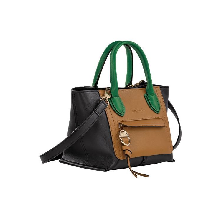 Longchamp S Leren Mini Tassen Zwart | 702589-EBU