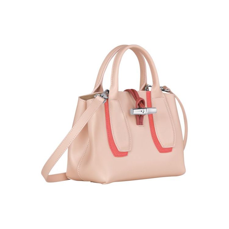 Longchamp S Powder Leren Handtas Roze | 712360-XGM