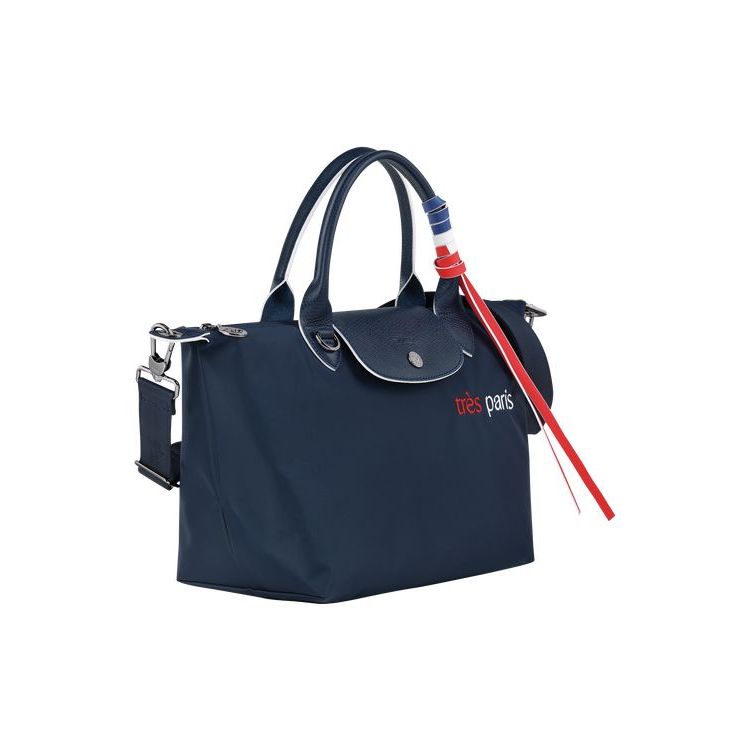 Longchamp S Recycled canvas Handtas Donkerblauw | 592641-LHR