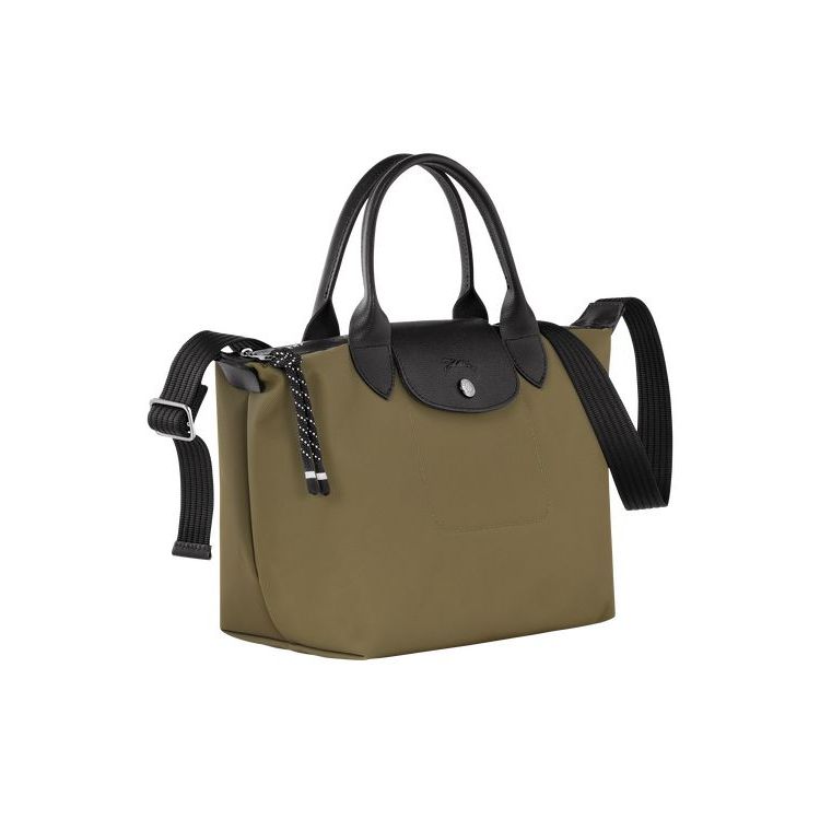 Longchamp S Recycled canvas Handtas Khaki | 261837-GFR