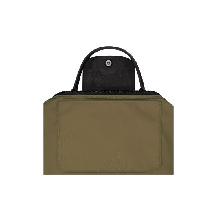 Longchamp S Recycled canvas Handtas Khaki | 261837-GFR