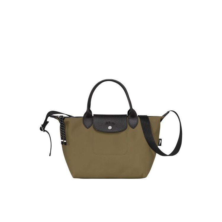 Longchamp S Recycled canvas Handtas Khaki | 879204-CWS