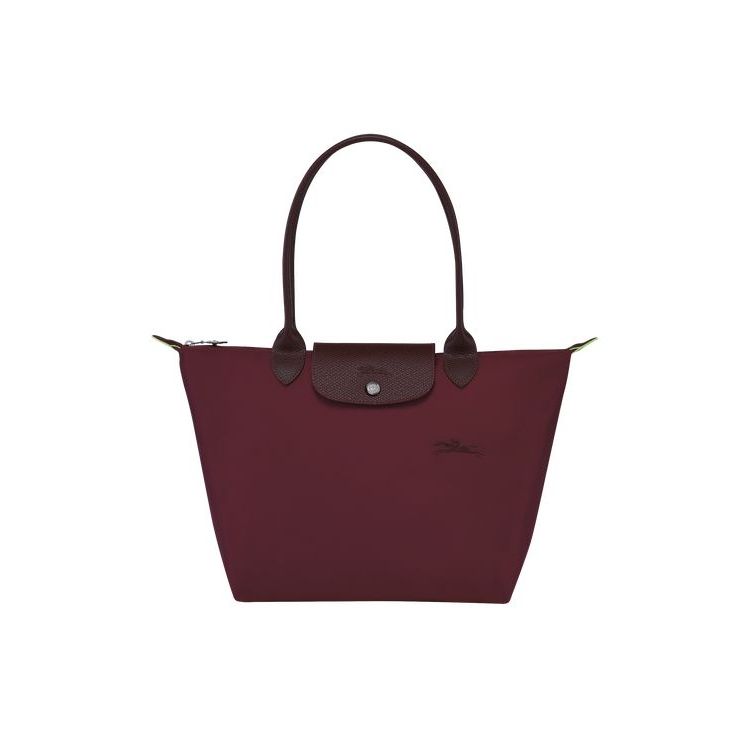 Longchamp S Recycled canvas Schoudertassen Bordeaux | 035468-QBT