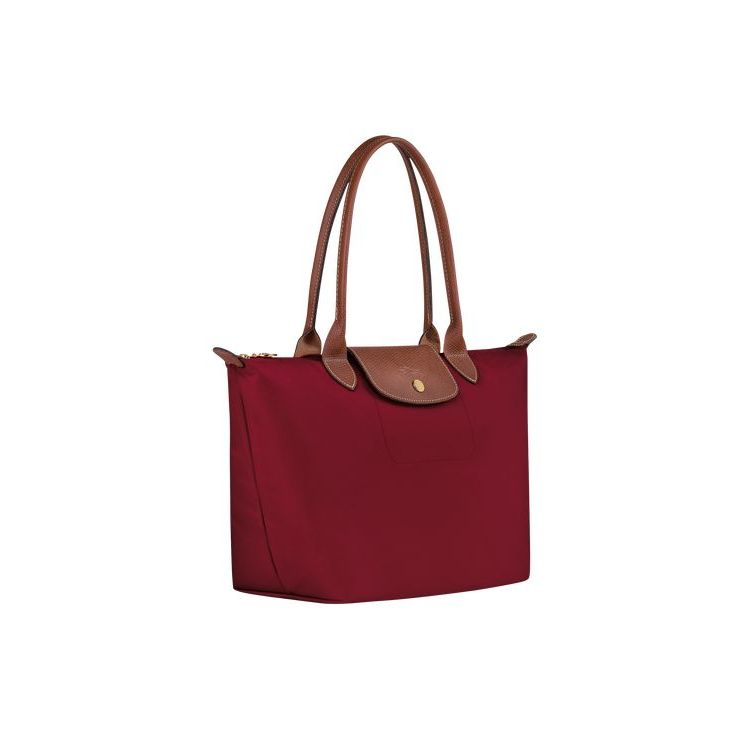 Longchamp S Recycled canvas Schoudertassen Rood | 207458-TYV