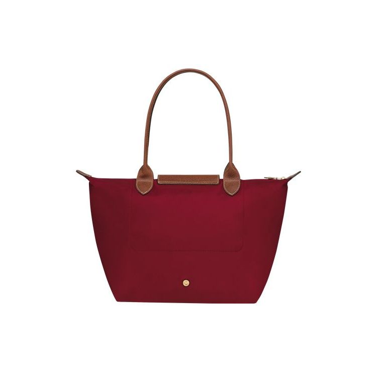 Longchamp S Recycled canvas Schoudertassen Rood | 207458-TYV