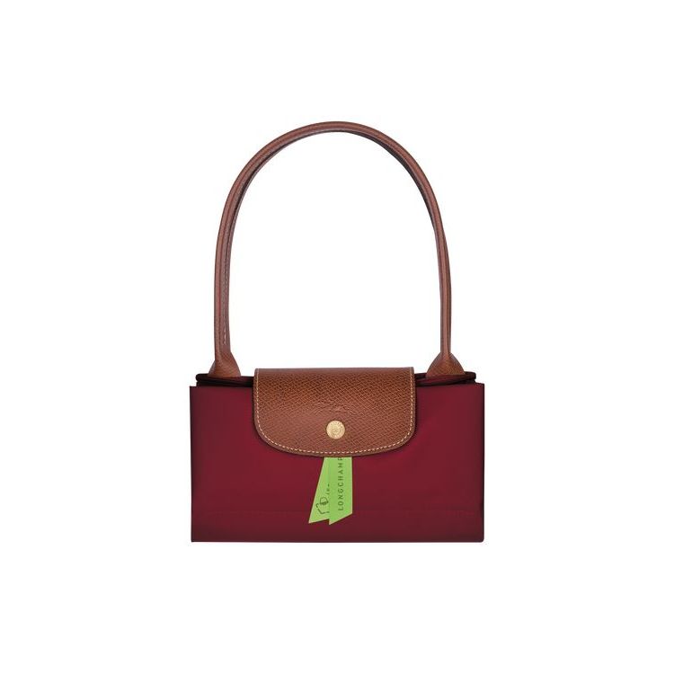 Longchamp S Recycled canvas Schoudertassen Rood | 207458-TYV