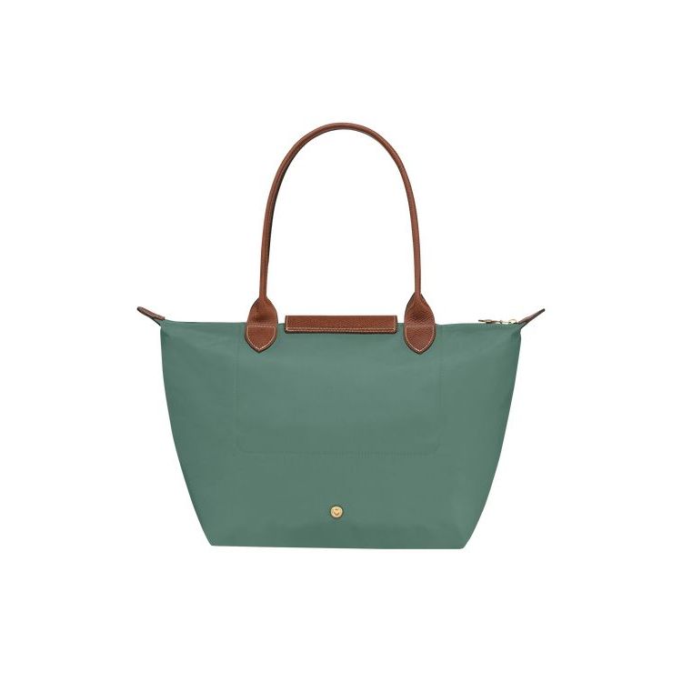 Longchamp S Recycled canvas Schoudertassen Grijs Groen | 238571-RMG