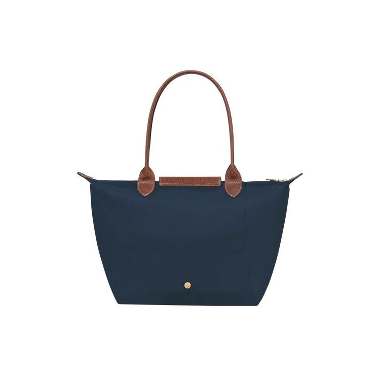 Longchamp S Recycled canvas Schoudertassen Donkerblauw | 971645-OJH