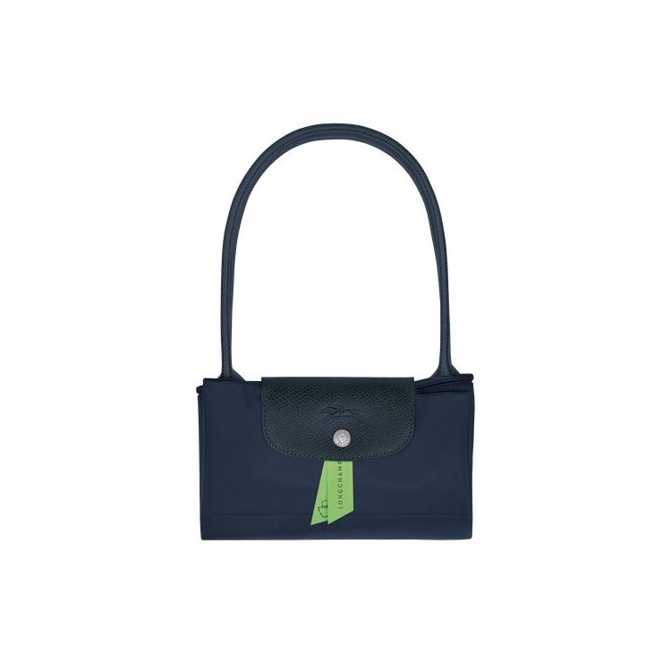 Longchamp S Recycled canvas Schoudertassen Donkerblauw | 981734-QTN