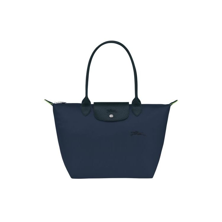 Longchamp S Recycled canvas Schoudertassen Donkerblauw | 981734-QTN