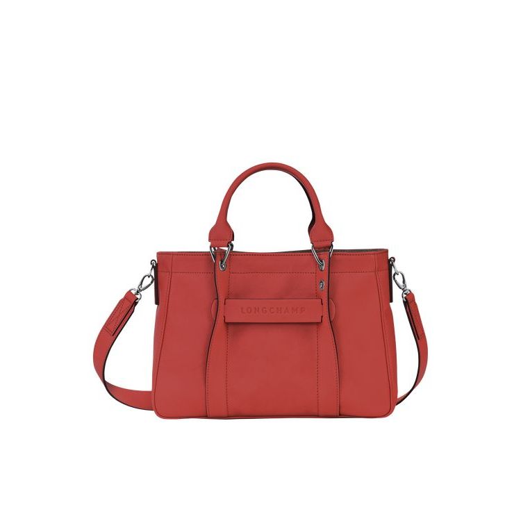 Longchamp S Terracotta Leren Handtas Oranje | 239458-DIT