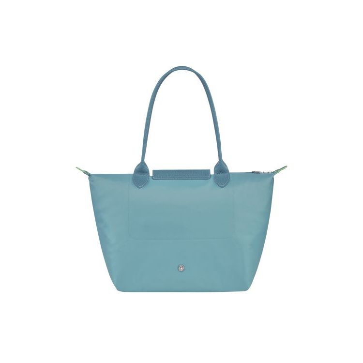 Longchamp S Thunderstorm Recycled canvas Schoudertassen Blauw | 526913-KHW