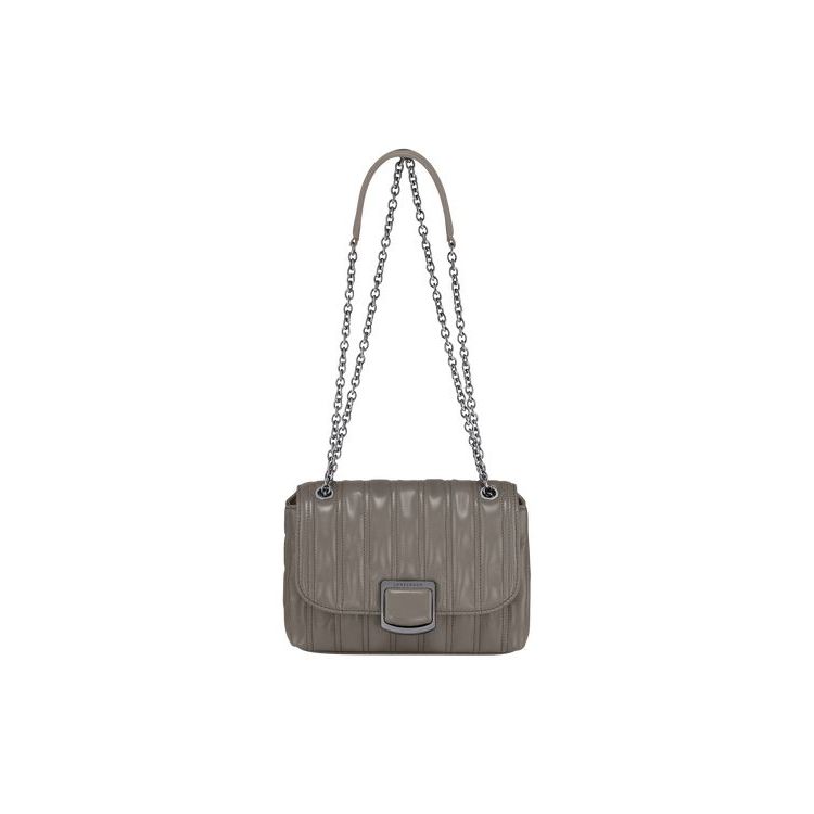 Longchamp S Turtledove Leren Crossbodytassen Grijs | 546903-DVQ