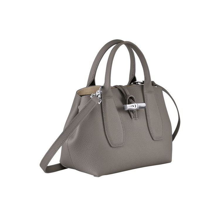 Longchamp S Turtledove Leren Handtas Grijs | 082576-VLZ