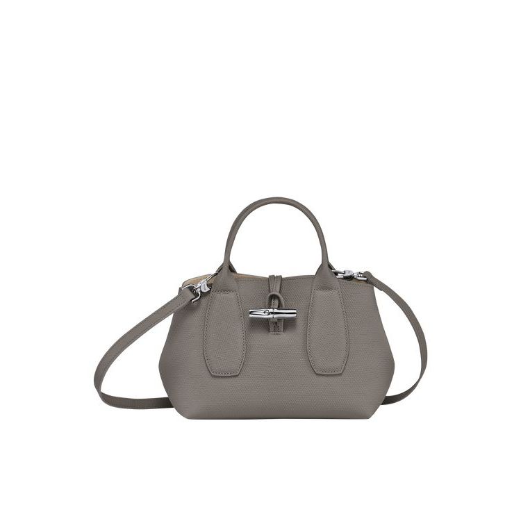 Longchamp S Turtledove Leren Handtas Grijs | 082576-VLZ