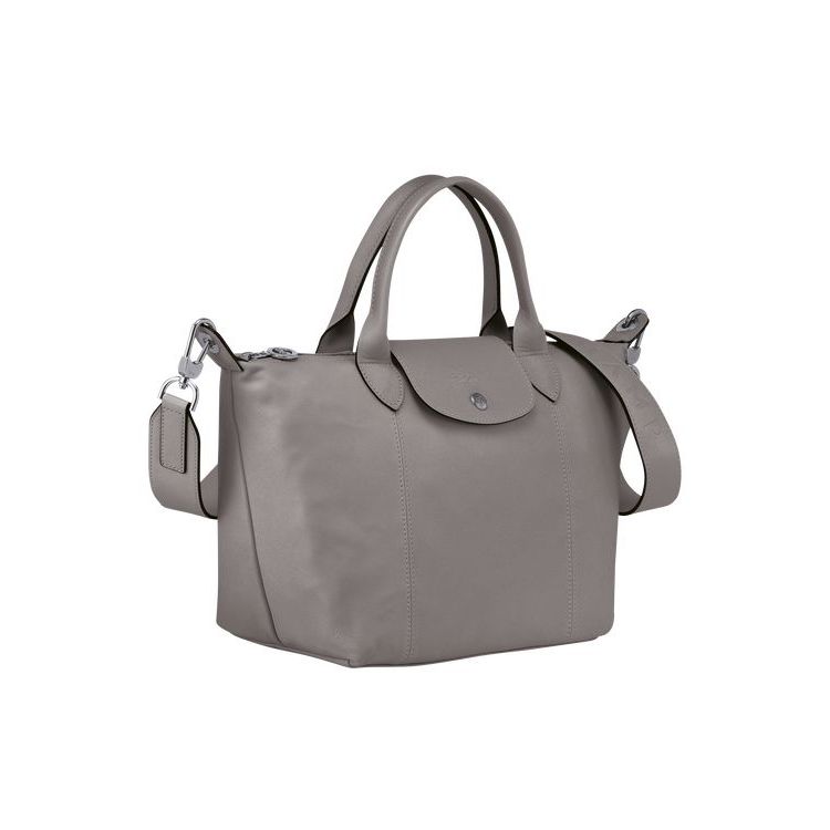 Longchamp S Turtledove Leren Handtas Grijs | 952730-DJZ