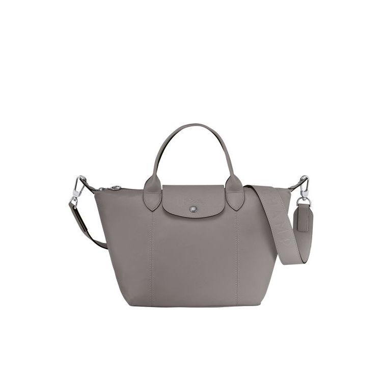 Longchamp S Turtledove Leren Handtas Grijs | 952730-DJZ