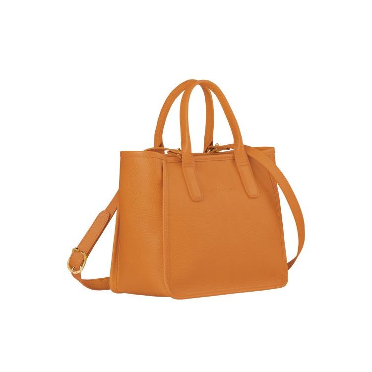 Longchamp Saffron Leren Handtas Oranje | 420317-ZWX