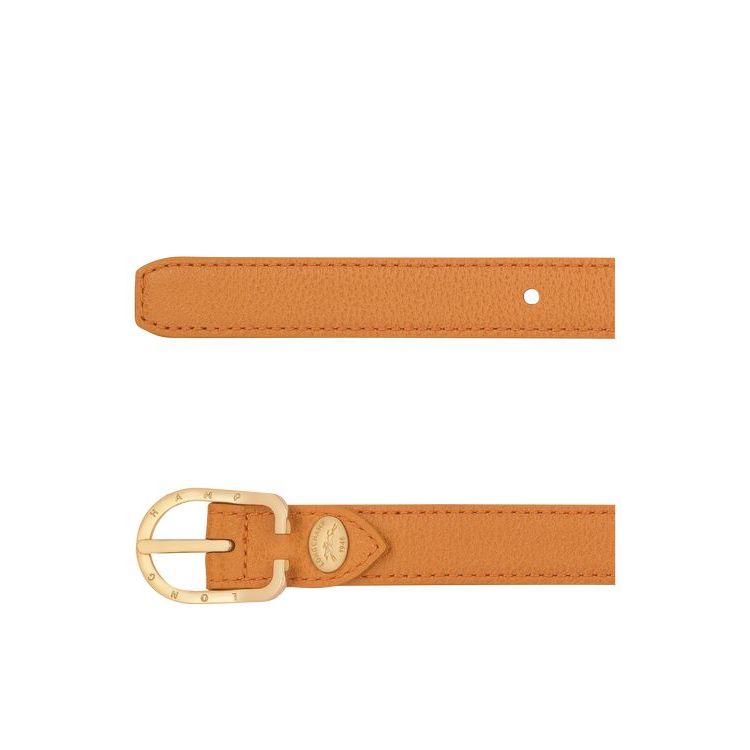 Longchamp Saffron Leren Riemen Oranje | 150632-RZA