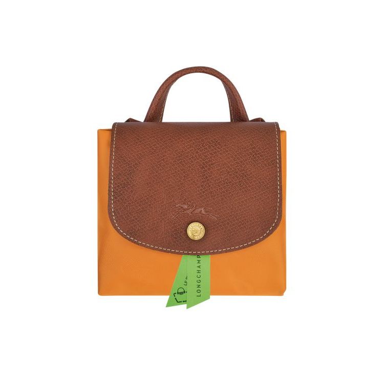 Longchamp Saffron Recycled canvas Rugzak Oranje | 917840-NGI