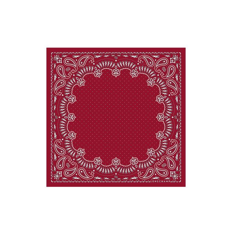 Longchamp Scarf 50 Silk Sjaals Rood | 039421-TDL